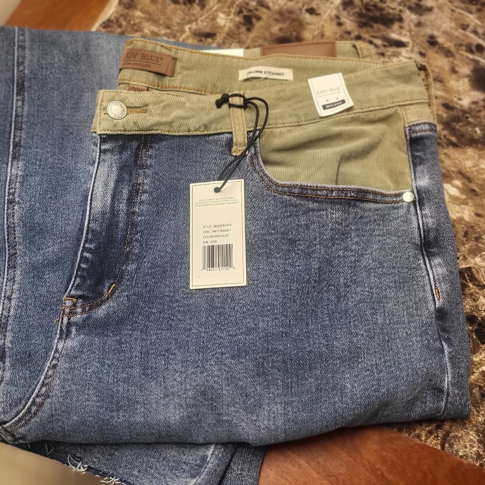 Womens Judy Blue Wide Leg Denim Jean Size 20